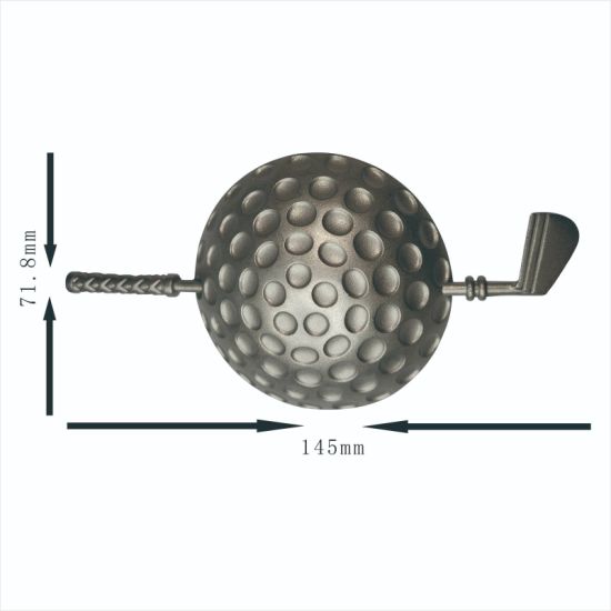 Large Modern Arts Abstract Stainless Steel Golf Ball Sculpture for Outdoor Decoration